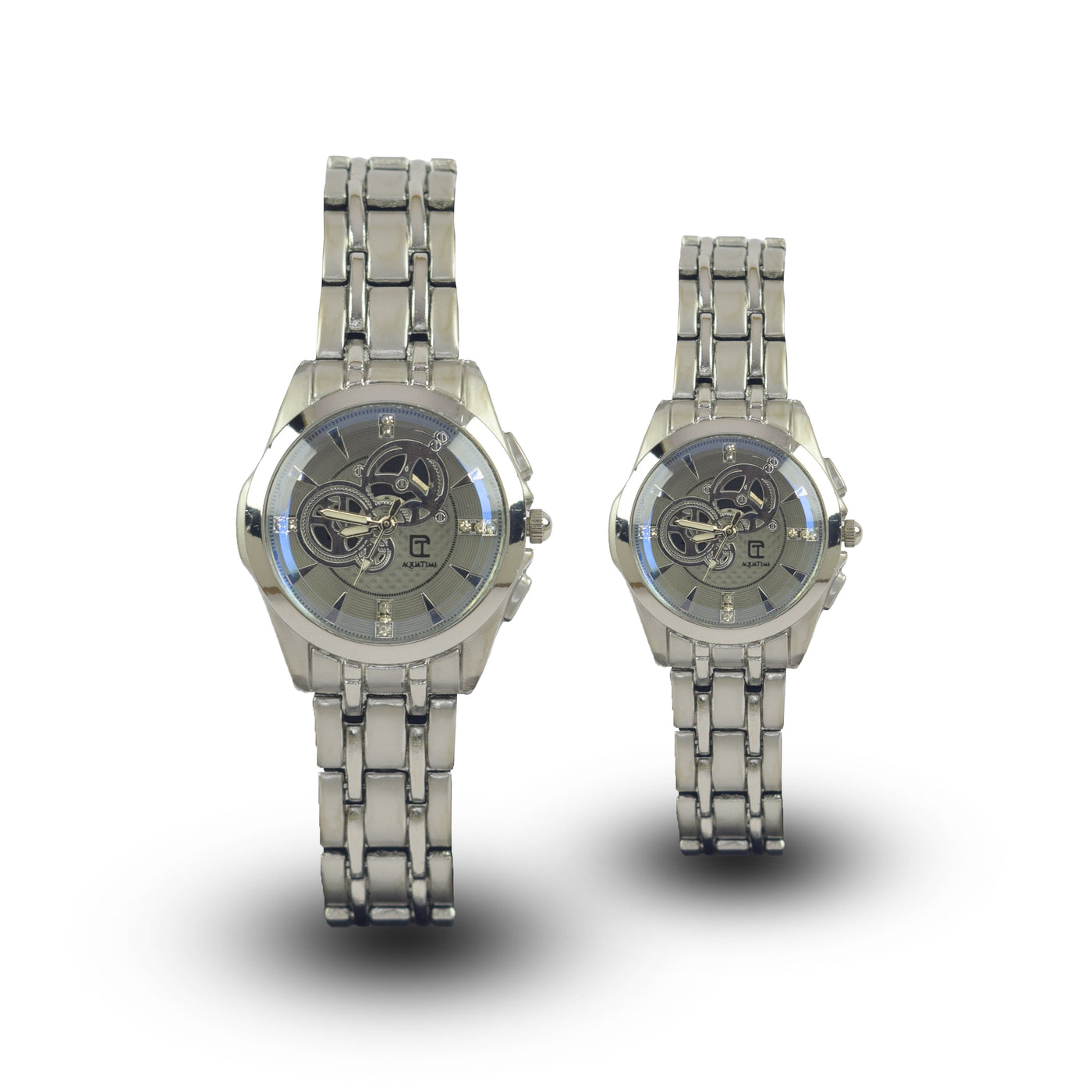 AQUATIME COUPLE WATCHES - SILVER